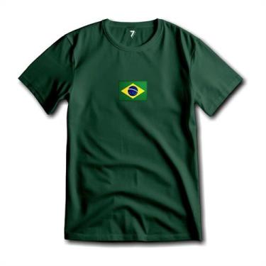 Imagem de Camiseta Brasil Estampa Bandeira Malha Fria Antipilling - Sete Sete Es