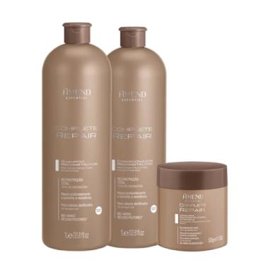 Imagem de Kit Cabelos Complete Repair Shampoo Condicionador 1L Máscara Reconstrutor 500g Amend