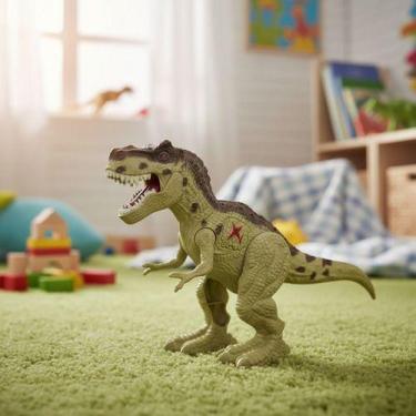 Imagem de Dinossauro De Brinquedo Com Rugido Selvagem T-rex Interativo - UNIK, M