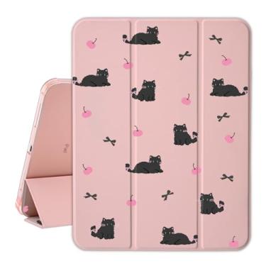 Imagem de Idocolors Capa para iPad de 11 polegadas (chip A16) 2025 11ª geração/iPad 10,9 polegadas 2022 10ª geração, suporte de lápis embutido com despertar/hibernar automaticamente, capa traseira de