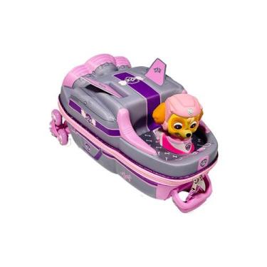 Imagem de Mochila Patrulha Canina Rodinhas 3D Skye Nave Escolar Kids, Rosa