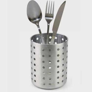 Imagem de Escorredor De Talheres Spin Aço Inox Redondo Porta Talher - Clink
