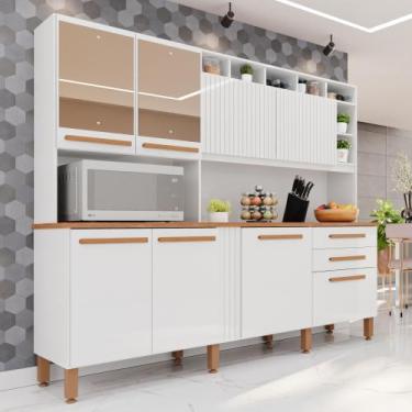 Imagem de Cozinha Compacta 100% MDF 8 Portas 2 Gavetas Millena Yescasa