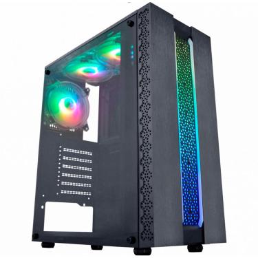 Imagem de Gabinete Gamer K-Mex Kratos - Lateral em acrílico - Frontal RGB - CG-42TP