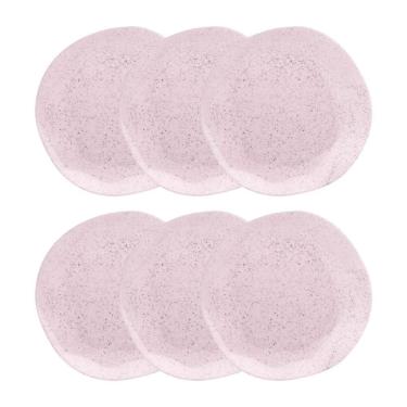 Imagem de Conjunto 6 Pratos Fundo 22,5 Cm Ryo Pink Sand Porcelana Oxford