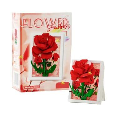 Imagem de Quadro De Fotos De Girassol E Rosa Em Micro Blocos De Construção HUIQI