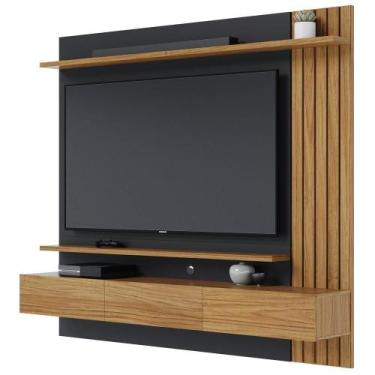 Imagem de Painel Para Tv 70 Pol Com Bancada Suspensa 180cm Will C04 Noce Milano 