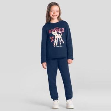 Imagem de Conjunto infantil menina de gatinho em glitter Brandili-Feminino