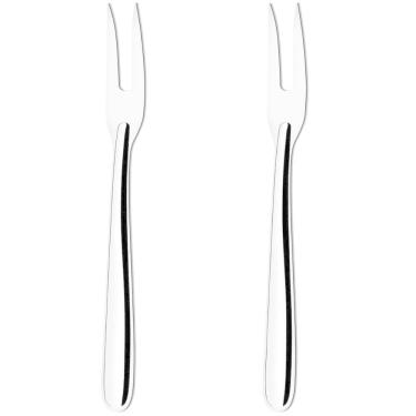 Imagem de Kit 2 Garfos Trinchante Para Churrasco 24cm Grande de Cortar Carne Cozinha Inox Taumer