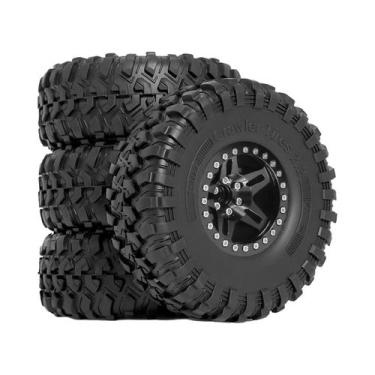 Imagem de Conjunto De Pneus E Rodas De Metal Beadlock Red Spider 4PCS Para Crawl