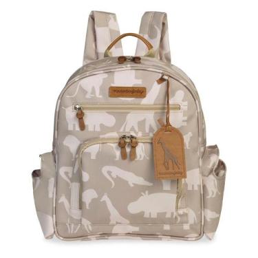 Imagem de Mochila de Maternidade MasterBag Noah Safari Caqui, Creme