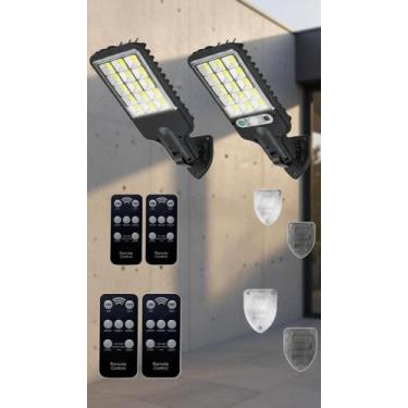 Imagem de Kit 2 Luminárias Solares LED Sensor Movimento Controle - Congratulatio