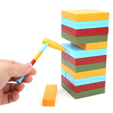 Imagem de Jogo de empilhamento de blocos de plástico, jogo Twister, jogo Tumble Tower Blocks, presente para crianças - lar adulto