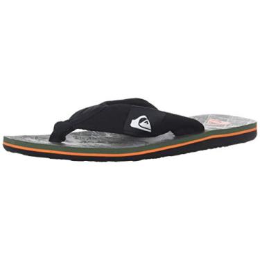 Imagem de Quiksilver Sandália infantil unissex Molokai Layback juvenil, Preto/Preto/Cinza, 11 Little Kid