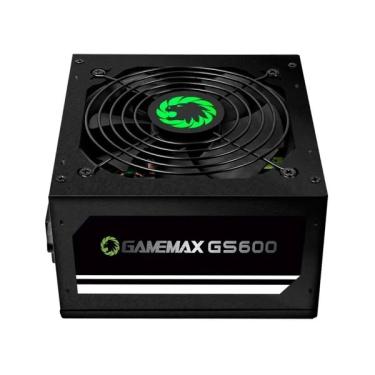 Imagem de Fonte de Alimentação Gamemax GS600 80 Plus White 600W Com pfc - Preto