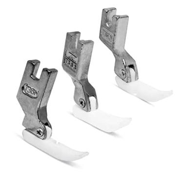 Imagem de 3 Calcador Zíper Vivo Estreito Esquerdo Direito Teflon Reta