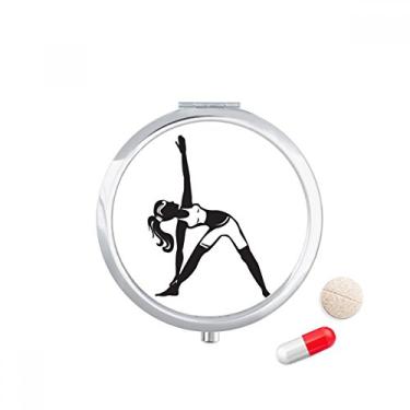 Imagem de Bolsa de comprimidos Yoga Girl Stretching Keep Outline para guardar remédios