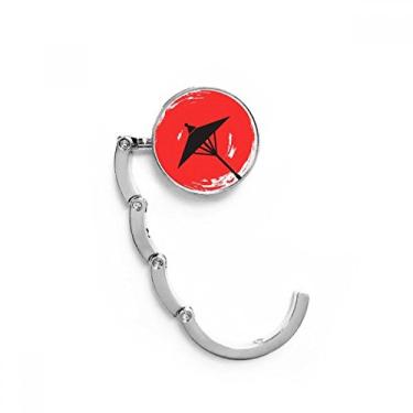 Imagem de Gancho de mesa com ilustração de pintura de pincel japonesa, gancho decorativo, gancho dobrável