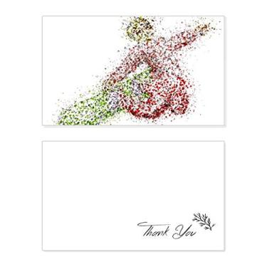 Imagem de Skate esportivo de inverno, estampa de aquarela, cartão de agradecimento, aniversário, agradecimento, casamento, agradecimento