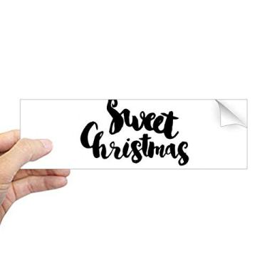 Imagem de DIYthinker Adesivo retangular com citação doce de Natal escrito à mão para janela de notebook