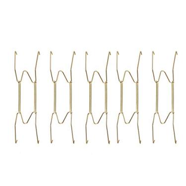 Imagem de Gancho de placa Uxcell, ganchos decorativos de parede invisíveis banhados a zinco com protetores de ponta, 5 peças, 10 Inch