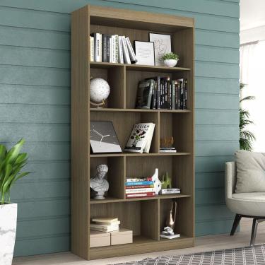 Imagem de Estante para Livros 4 Prateleiras Home Office Espresso Móveis Avelã TX/Avelã TX