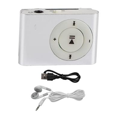 Imagem de Mini Reprodutor De MP3 Portátil, Reprodutor De Mídia De Música Digital Portátil, Reprodutor MiniMP3 BackClip Com Fone De Ouvido E Cabo USB, Para Praticar Esportes Fora Dos Esportes(prata)