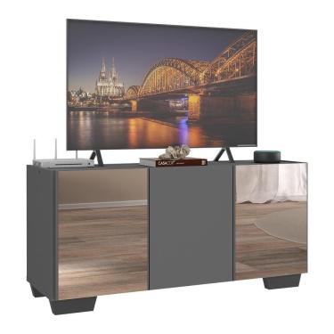 Imagem de Rack Tv Até 32 Polegadas Com Espelhos Mp1079 Grafite preto