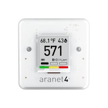 Imagem de SAF Aranet4 Home: Monitor de qualidade do ar interno sem fio para escritório ou escola (CO2, temperatura, umidade e mais) portátil, alimentado por bateria, tela E-Ink, aplicativo para configuração e histórico de dados