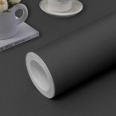 Imagem de practicalWs 15,7" x 592" papel de parede cinza autoadesivo descascar e colar padrão de parede para sala de estar TV loja de parede cenários papel de parede grosso PVC DIY rolo decorativo