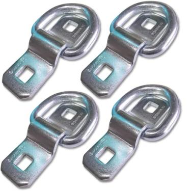 Imagem de LE KAPMOZ D Anéis de amarração âncoras ganchos para chão de reboque parede caminhão suporte de cama Pontos fechados captador Camper Superfície Montagem D-Ring, 3/8" 4 Pack