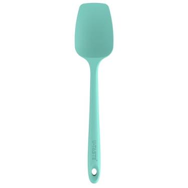 Imagem de U-Taste Espátula de silicone para cozinhar: Colher de cozinha de borracha flexível de grau alimentício 28,9 cm resistente ao calor, raspador de tigela de pastelaria sem costura para misturar raspagem