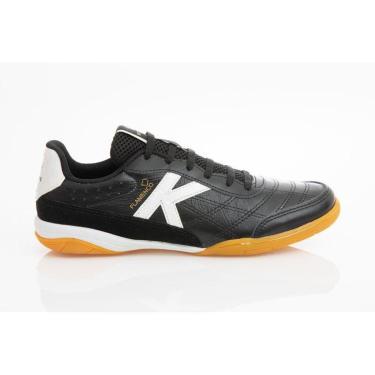 Imagem de CHUTEIRA KELME FLAMENCO COURO FS PRETO, BRANCO E-Unissex