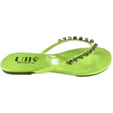 Imagem de Rasteirinha de Dedo Amarelo Neon com Pedra Diamante - ULLY-Feminino