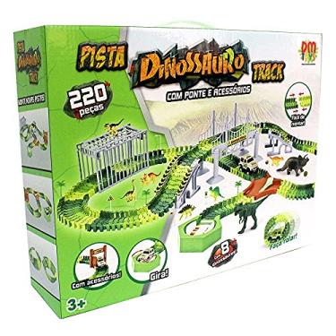 Imagem de Pista Dinossauro Track Com Ponte E Acessorios 220 Pcs, DM Toys