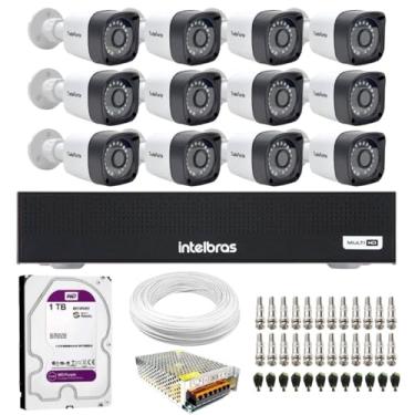 Imagem de Kit 12 Câmeras Tudo Forte TF 2020 B Full HD 1080p Bullet Visão Noturna 20M Proteção IP66 Dvr Intelbras MHDX 3116-C 16 Canais HD 1TB Purple