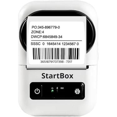 Imagem de Impressora de Etiquetas Térmicas Inteligente Térmica Bluetooth Sem Tinta iOS Android Windows Personalize Suas Etiquetas APP Open Label + StartBox (Branco)