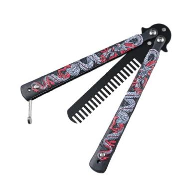 Imagem de Pente de barba de bolso para homens, pequenos pentes de viagem, dobráveis e finos, ferramentas de estilo de cabelo para acampamento esportivo