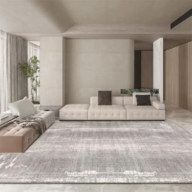 Imagem de Tapetes para sala de estar cor clara decoração do quarto tapete grande sofá área cinza tapete lavável lounge tapete, flanela 4.100 x 200 cm 39,4 x 78 pol.