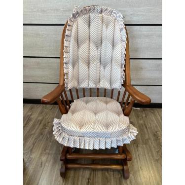 Imagem de Cadeira De Balanço Veludo Escócia 1,18/40 X 64 X 50 - Móveis De Gramado