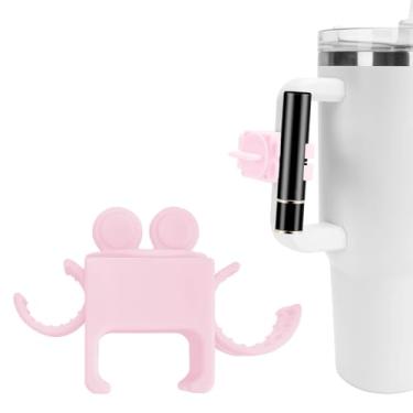 Imagem de Linkidea Porta-chaves Tumbler Chapstick compatível com Stanley Quencher H2.0 850 g/1,134 g, copo simples moderno de 850 g/1,134 g, suporte de batom, acessório para protetor labial com suporte 2 em 1,