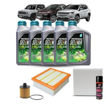 Imagem de Kit Troca De Óleo Toro Compass Renegade Diesel 2.0 - Selenia WR 5W30 +