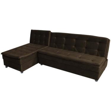 Imagem de Sofá-cama Casal 3 Lugares Reclinável Suede Matrix Penélope, Marrom, 3