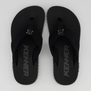 Imagem de Chinelo Kenner Kivah Cinza e Preto, 37