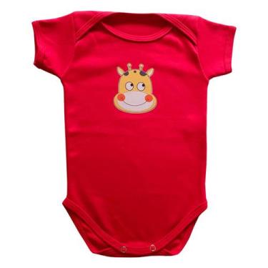 Imagem de Body Manga Curta Girafa Bebê  - Mellane Baby, Vermelho, M