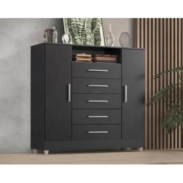 Imagem de Cômoda 5 Gavetas 2 Portas Isabele  - Quarta Divisão, Onix