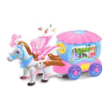 Imagem de Carruagem Encantada Princesas Poney Com Som E Luz Menina. - Toy King