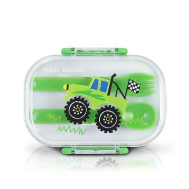 Imagem de Pote Lanches Infantil Marmita 2 Andares com Garfo e Colher Criança Men