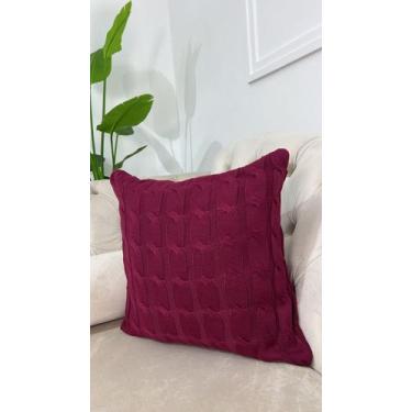 Imagem de Capa De Almofada Decorativa Tricot 45x45 Sofa Cama - Calu Tricot, Vinh