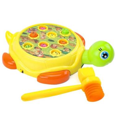 Imagem de Brinquedo Criança Tartaruga Bate Hamster Com Martelinho - Bee Toys